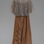 Dhotti set with heavy georgette neck sharg