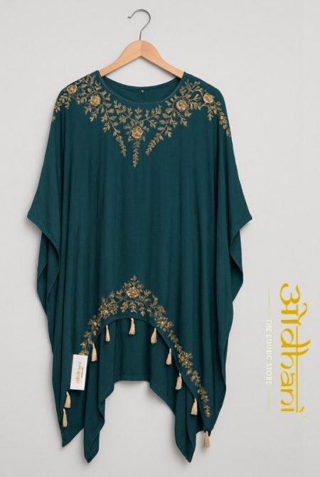 Silk dhoti set with beautiful embroidery