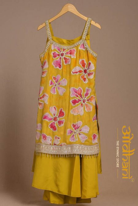 Soft silk suit with sharara set
