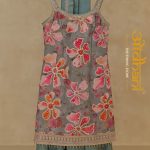 Organza floral print suit